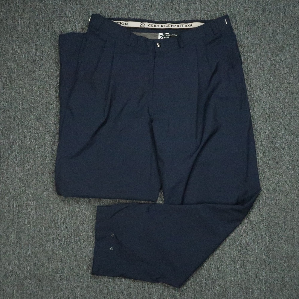 Zero Restriction Pants Men Medium Blue Tour Lite Slack Gore Tex Waterproof 36x32